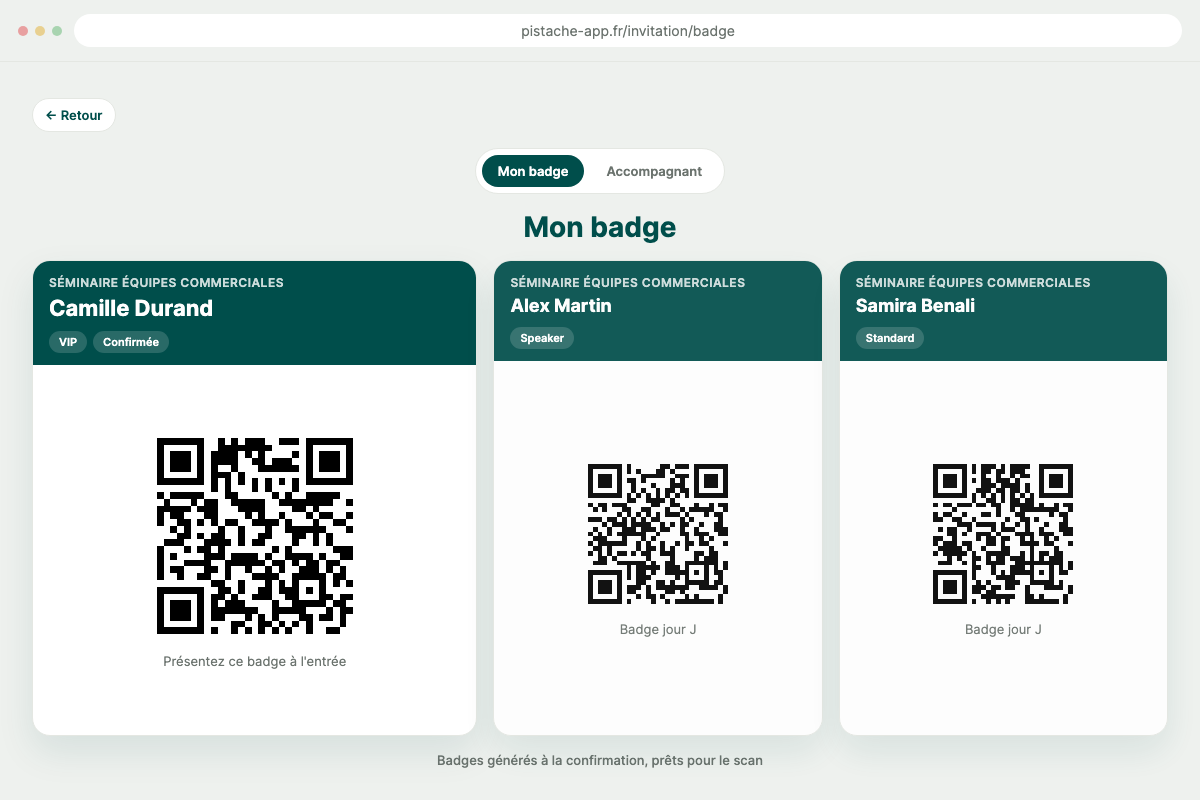 Preview Ticketing and badges