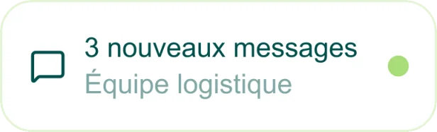 Interface de messagerie collaborative pour la communication d'équipe